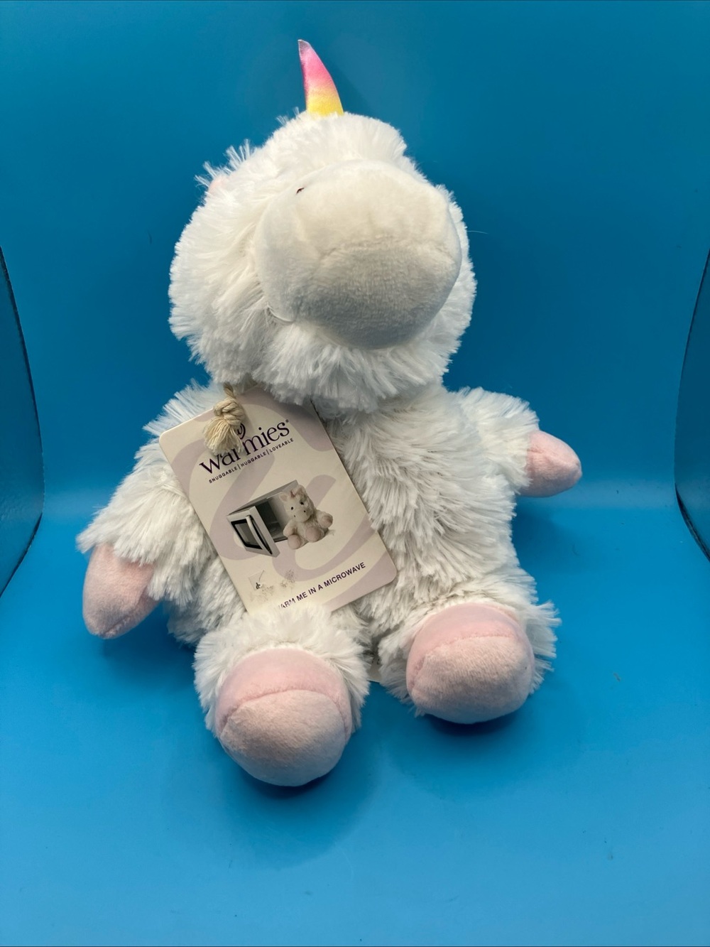 Warmies White & Pink Unicorn Plush Heat Pack by Warmies